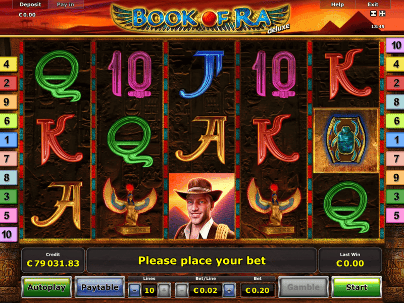 Book of Ra Deluxe gameplay screenshot