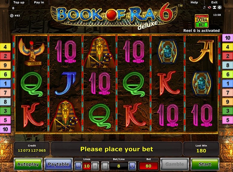 Book of Ra Deluxe 6 gameplay screenshot