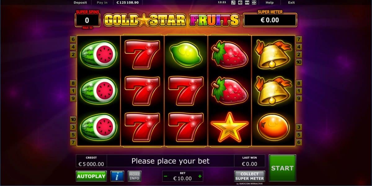 Captura de tela de Gold Star Fruits