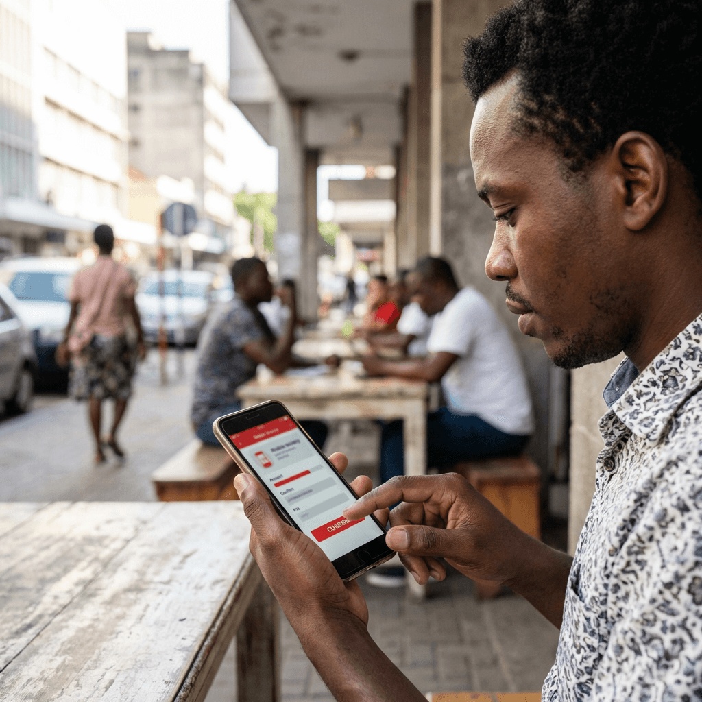 Depósito em casino online com M-Pesa em Moçambique através do telemóvel