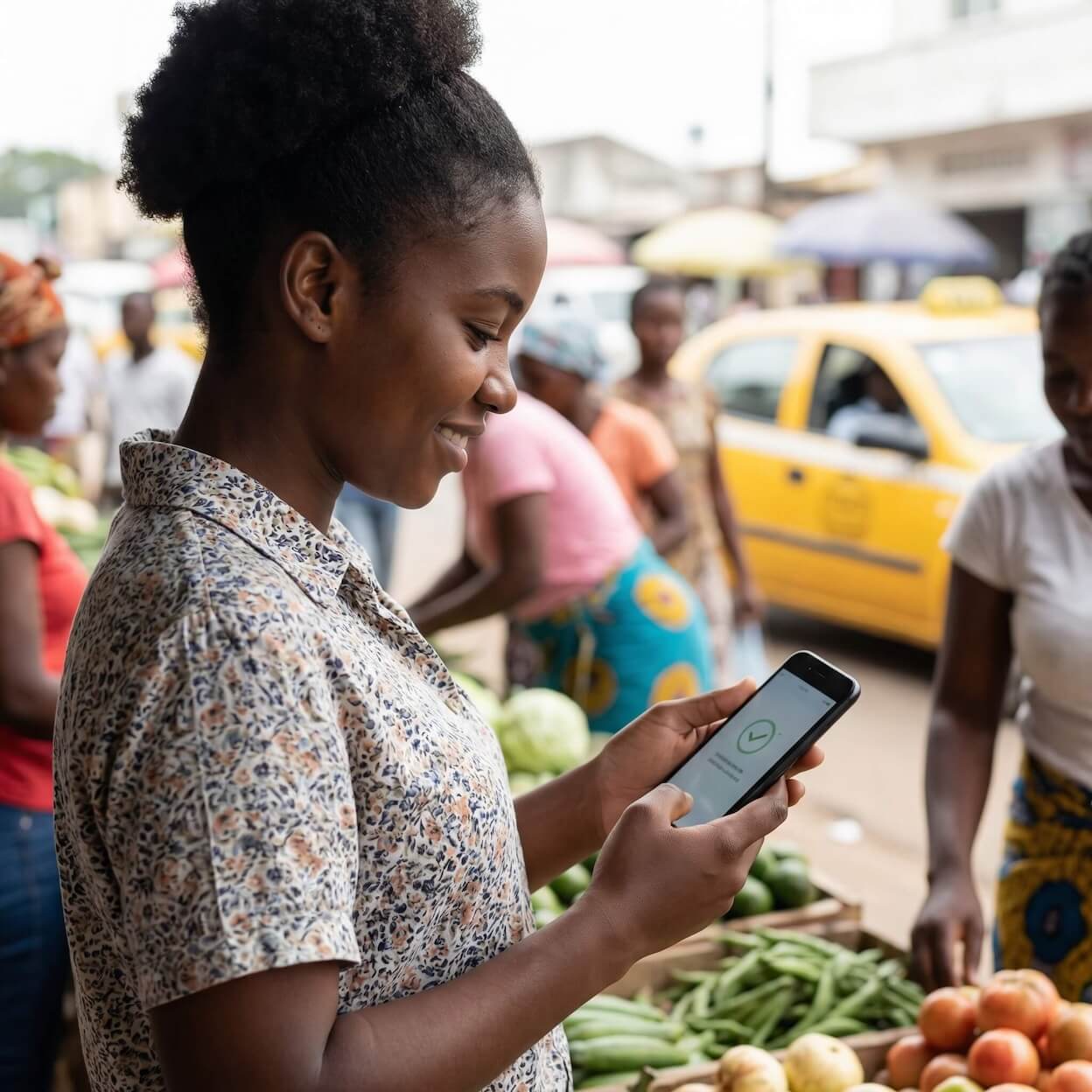 Utilizador em Moçambique a receber confirmação de pagamento rápido via M-Pesa num casino online