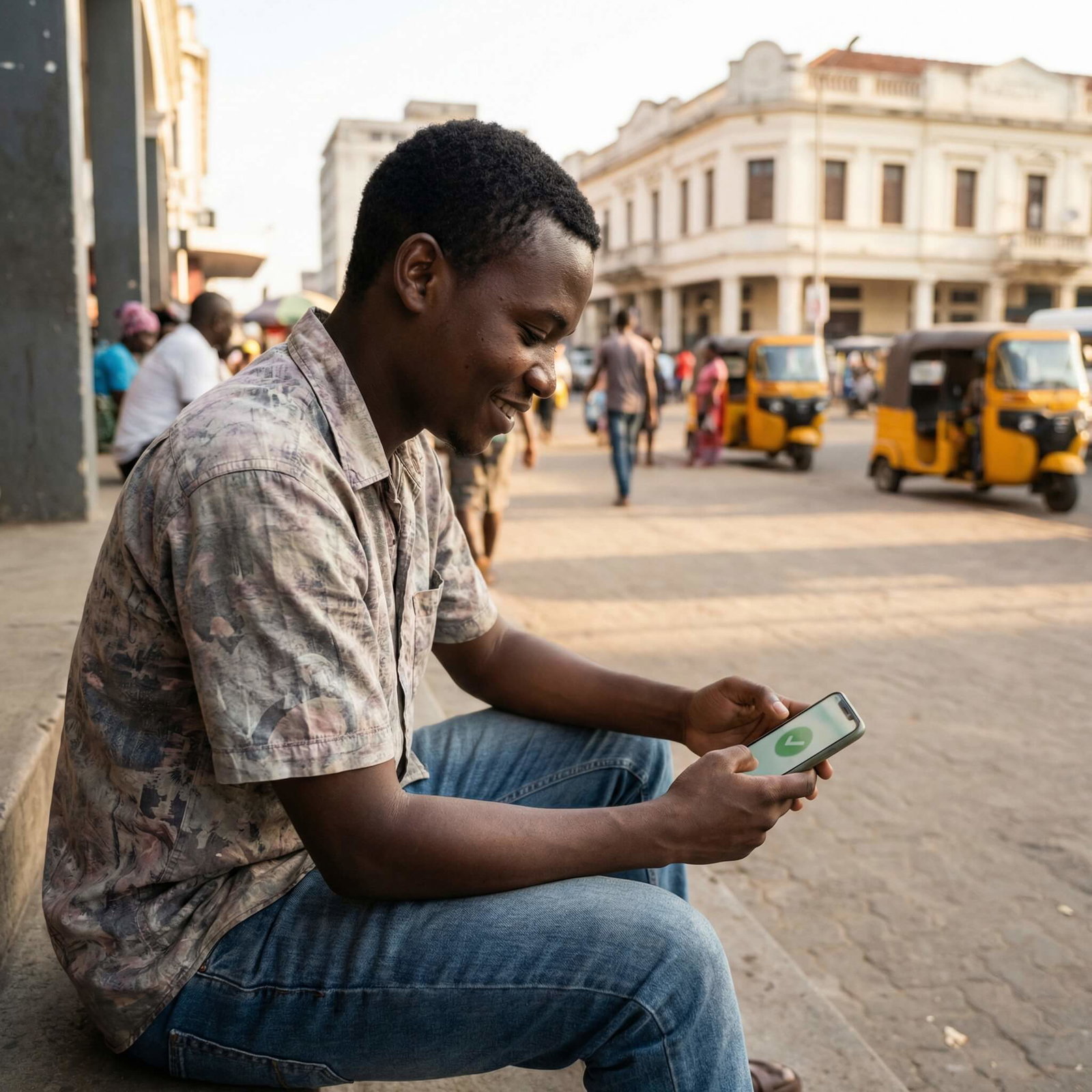 Utilizador em Moçambique a usar M-Pesa para depósitos em casinos online