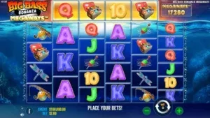 Big Bass Bonanza Megaways slot with free spins and wild fish symbols from Pragmatic Play