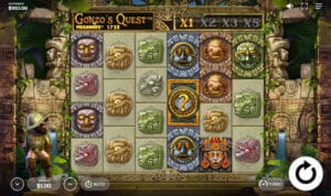 Screenshot of the popular slot game Bonanza, showcasing its cascading reels feature and multiple win reactions