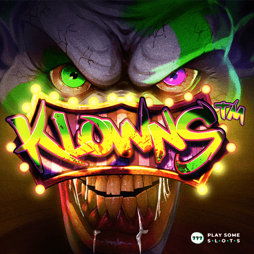 Klowns slot game logo by Hacksaw Gaming featuring a neon clown face – official artwork for the Klowns online slot.